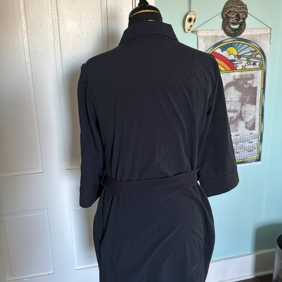 Michael Kors short sleeve utility belted stretch zip up minidress M - Picture 4 of 9